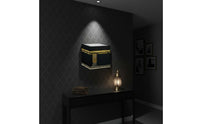 Kaaba Wall Sticker 3D Corner Sticker Simulation Design Removable Cube Corner Decal for Muslims, Living Room, Bedroom