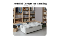 Rolling Storage Bin Large Capacity Organizer Box Wheeled Design for Car Owners