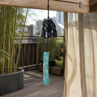 Japanese Cast Iron Maneki-Neko Wind Chime for Home Decor and Souvenirs
