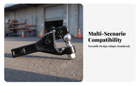 Black Metal Tow Ball Hitch Vehicle Gear Tow Hook Hitch Glossy Finish