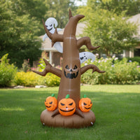 Halloween Inflatable Tree with Pumpkin and Specters Lighted Halloween Inflatable Tree Waterproof Yard Decoration for Lawn