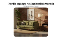 Corduroy Upholstery Upholstered 2-Seater Couch Small Space Design Green Tufted 2-Seater Modern Design Sofa Comfortable Seating for Apartment Dwellers, Young Adults, Living Room, Lounge Area, Bedroom, Deactivatedice
