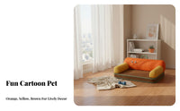 Cartoon Dog Sofa Four-Season Use Pet Sofa Scratch-Resistant Cat Couch for Young Dogs, Small Pets