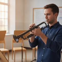 B♭ Trumpets Beginner-Friendly Trumpets with Hard Case Student Brass Instrument for Beginners, Students, Practice