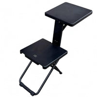 Folding Writing Chair Foldable Portable Desk Chair Metal Frame Mobile Seating for Transport