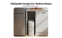 Drawstring Automatic-Sealing Trash Can Large Capacity Wall Mounted Garbage Bin Slim Lidded Trash Can Water Resistant Push Button