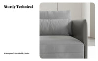 Japandi-inspired design L-Shaped textile Sofa Minimalist DesignLiving Room Furniture firm-density Foam Sectional Couch configurable for Families, homeowners, Adults, Apartment, Lounge Area, Home Office