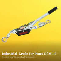 Powerful Ratcheting System Wire Rope Tensioner Strong Load-Bearing Capacity Double Hook Ratchet Puller Forged Hooks for Electricians, Farms