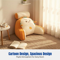 Latex Headboard Pillow, Soft Plush Backrest, Removable Cover, Cartoon Design, Multi-Functional for Sofa, Bed, Dorm