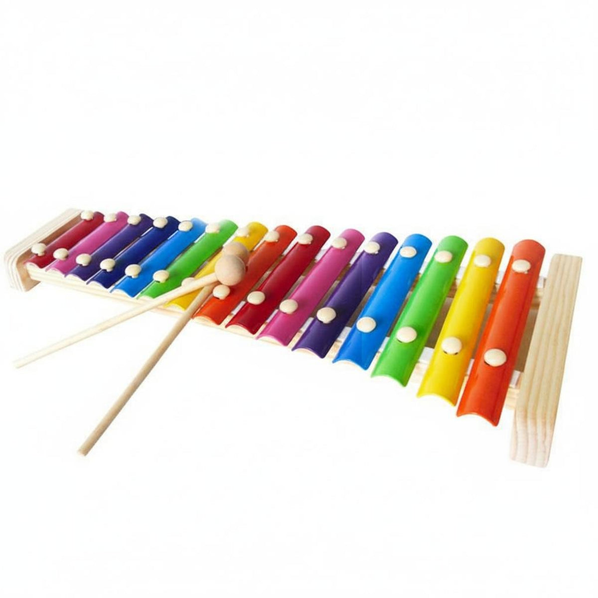 Early Learning 15 Note Glockenspiel Child-Safe Design Children's Musical Instrument Crisp Sound Kids Musical Instrument Develops Hand-Eye Coordination for Beginners, Toddlers, Preschool, Music Class, Playroom