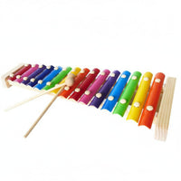 Early Learning 15 Note Glockenspiel Child-Safe Design Children's Musical Instrument Crisp Sound Kids Musical Instrument Develops Hand-Eye Coordination for Beginners, Toddlers, Preschool, Music Class, Playroom