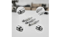 3 Pieces Gearbox Leak Tester Adapters Threaded Leak Test Fittings with Knurled Metal for Mechanics, Technicians, Outboard Engine Diagnostics