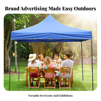 Foldable Design Folding Advertising Tent Quick Setup Four-Legged Sunshade Canopy Sturdy Frame Instant Canopy Tent Waterproof for Market Vendors, Outdoor Enthusiasts, Markets, Picnics, Camping, Backyard