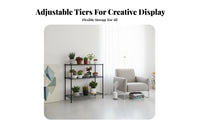 Adjustable Shelves Multi-Tier Rolling Plant Stand Floor-Standing Multi-Level Plant Stand Mobile with casters Flower Pot Holder Easy to Move for Balcony Gardeners, Homeowners, Patio, Sunroom, Living Room, Office