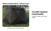 Waterproof insulated hex tent, portable