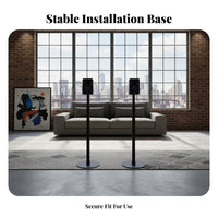 2 Pieces Auxiliary Speaker Floor Stand Stable Round Base Surround Sound Speaker Quick Assembly Home Theater Equipment for Living Room