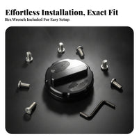 Motorcycle Fuel Reservoir Cap Direct Replacement Aluminum Fuel Reservoir Cap Long-Lasting Anodized Finish
