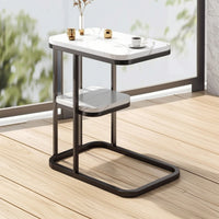 Compact Two-Tier Side Table Modern Side Table with Open Shelf Contemporary Furniture Long-Lasting for Living Room