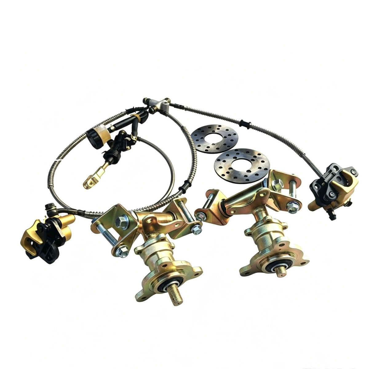 Upgrade ATV Brake Caliper Kit All-Terrain Long-Lasting ATV Front Brake Kit Replacement Parts Vehicle Part Powerful Braking for Racing