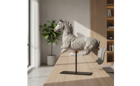 Horse Sculpture with Stand Galloping Tabletop Horse Statue Resin Decor for Art Collectors, Console Table, Bookshelf