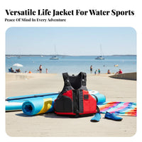 Kayaking Flotation Vest Lightweight Kayaking Flotation Device Watersports Buoyancy Vest Adjustable Straps Fishing PFD Breathable