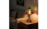 LED Dollhouse Lamp On/Off Switch Miniature Illuminated Desk Lamp Bronze-Finish Base Dollhouse Light for Hobbyists