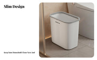 Press Top Garbage Can Thickened Material Press Top Garbage Bin Large Capacity Rectangular Trash Bin with Lid for Families, Office Workers, Kitchen, RV