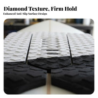 Foam Surfboard Traction Pad Grooved Texture Surfboard Tail Pad Foam Deck Grip Surfing Accessory for Surfers, Aquatic Activities