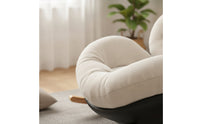 Solid Wood Rocking Lounge Chair Padded Rocking Chair with High Backrest Removable Cover High-Back Rocker Washable for Adults, Living Room, Reading Corner, Nursery, Bedroom