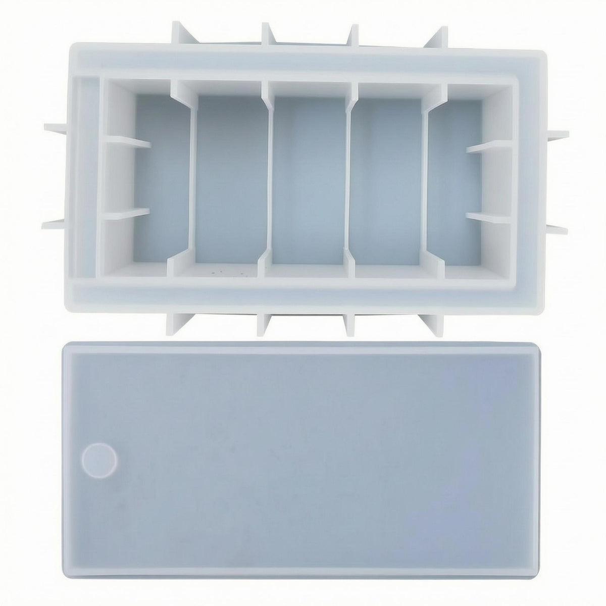 Box Form with Lid Translucent Rectangle Storage Box Form Glossy Household Craft