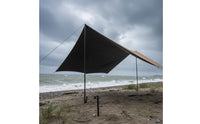 2 Pieces Extendable Tarp Poles Heavy Duty Canopy Pole Spring Buckle Lock Heavy Duty Shelter Poles for Camping, Backyard, Patio