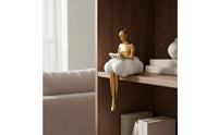 Creative Design Mist Girl Statue Modern Design Ballet Dancer Ornament Abstract Human Figurine for Dance Lovers, Living Room, Desktop, Office