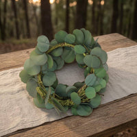 Round Leafed Vine Looking Fake Hanging Eucalyptus Realistic Look Decorative Greenery for Photography Styling