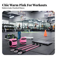 Elastic Bands with Ankle Straps Snap-Resistant Safety Design Ankle Elastic Bands Glute Kickback Exercise Aid for Beginners, Gym