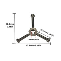 Copper Faucet Replacement Handle Threaded Three-Spoke Faucet Handle Corrosion-Resistant Hardware Sleek for DIYers