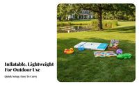 Inflatable Fishing Water Deck Easy to Inflate Inflatable Pad Fishing Boat Inflatable Buoyant Dock Sturdy Duty PVC Portable Water