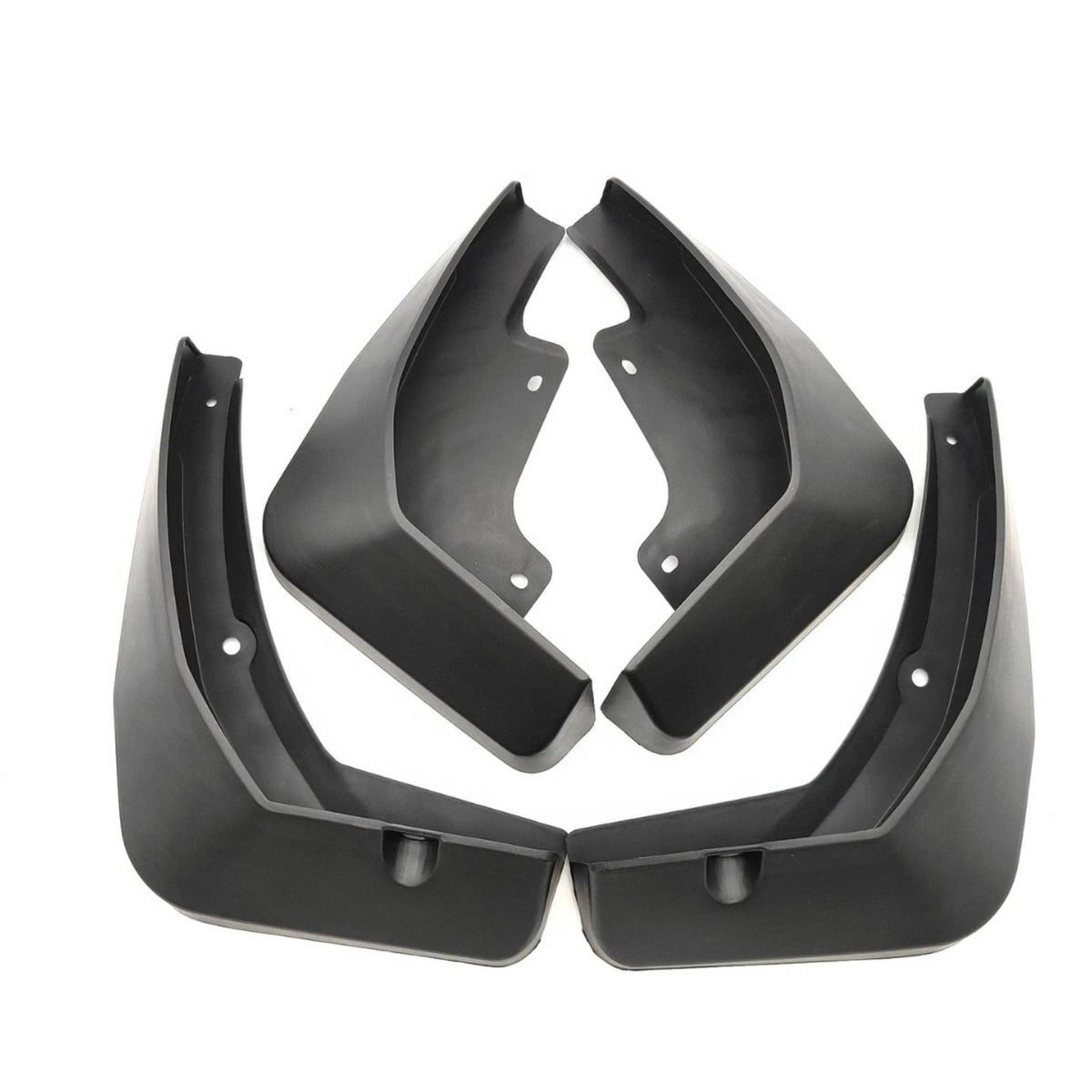 4 Pieces Front and Rear Set Black Mud Flaps Vehicle Contour Fit Curved Wheel-Arch Mud Flaps Matte Finish Wheel Arch Splash Guards Debris Guard