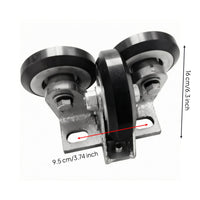 Elevator Rail Guide Shoe Assembly Double-Bearing Elevator Roller Guide Shoe Metal Bracket