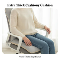 Non-Slip Bottom Single-Piece Chair Cushion Thickened Single-Piece Seat and Back Cushion Full Soft Filling for Office Workers, Study Room