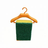 ABS Plastic Draining Sponge Stand Upright Hanger-Shaped Pad Holder Rectangular Frame Scouring Pad Holder Space-Saving for Bathroom