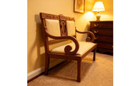Dollhouse Bench with Cushions Carved Dollhouse Bench VintageStyle Miniature Settee for Collectors