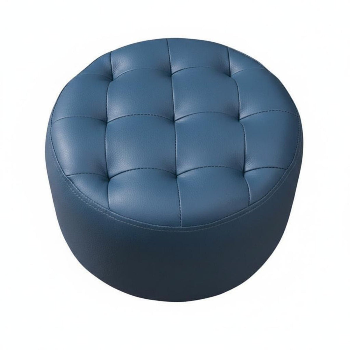 Light Luxury Design Round Upholstered Pouf Multifunctional Low Stool multipurpose Use Vanity Seat Modern Aesthetic for Children, Homeowners, Living Room, Entryway, Bedroom, Small Spaces
