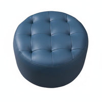 Light Luxury Design Round Upholstered Pouf Multifunctional Low Stool multipurpose Use Vanity Seat Modern Aesthetic for Children, Homeowners, Living Room, Entryway, Bedroom, Small Spaces