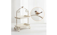 Two-Tier Tray Stand Distressed Tiered Tray Stand Rustic for Decorators, , Entryway