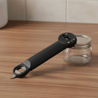 Adjustable Jar Opener Portable Retractable Cap Remover Easy Storage Effort-Saving Lid Rotator for Elderly, Women, Bar, Picnic, Camping
