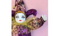 Handmade Clown Doll Intricate Details Sitting Clown Doll for Collectors, Desktop