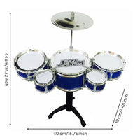 Stable Tripod Stand Childrens Jazz Drum Easy Assembly Beginner Percussion Set for Beginners