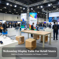 Product Charging Display Table Multifunctional Phone Store Island Table Modern Minimalist Design Customer Engagement Counter for Exhibitors