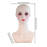 Mannequin Head Cosplay Mannequin Head with Shoulders Sturdy for Jewelers