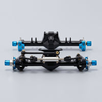 2 Pieces SCX24 Axle Assembly Rugged Front and Rear Axle Set Stable Hardware for Hobbyists